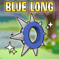 Blue Long Spike Collar