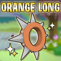 Orange Long Spike Collar