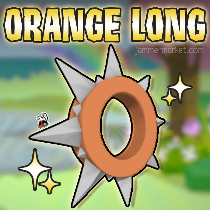 Orange Long Spike Collar