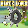 Black Long Spike Collar