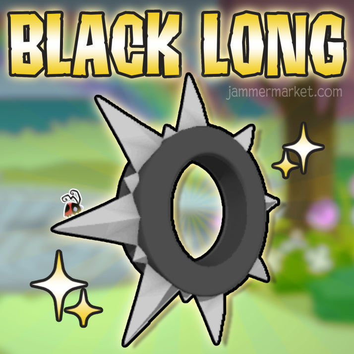 Black Long Spike Collar