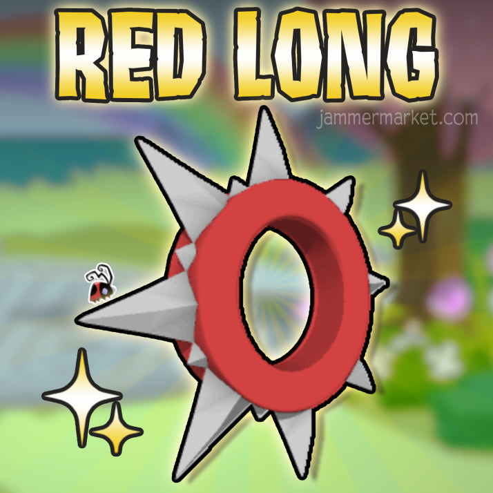 Red Long Spike Collar